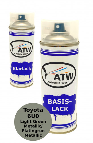 Autolack für Toyota 6U0 Light Green Metallic / Platingrün Metallic+400ml Klarlack Set